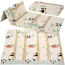 Mata piankowa dla dzieci i niemowląt 180x200 cm XXL dwustronna składana, pandy