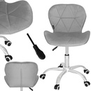 Krzesło obrotowe biurowe fotel na kółkach do komputera ergonomiczny szary