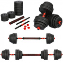 Hantle regulowane 30 kg do ćwiczeń zestaw 2x15kg