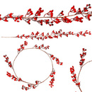 Wianek świąteczny stroik na drzwi sztuczna jarzębina wieniec