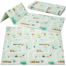 Mata piankowa dla dzieci i niemowląt 180x200 cm XXL dwustronna składana miętowa