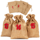 Woreczki ozdobne, świąteczne do kalendarza adwentowego 24 szt. dekoracja 