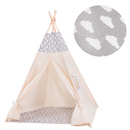 Namiot Tipi szary w chmurki