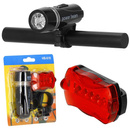 Zestaw lampek rowerowych na przód i tył 2 szt. na baterie