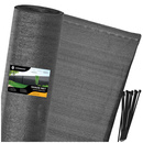 Siatka cieniująca 90% 1,5x50m osłona na ogrodzenie 1,5x50m jasny antracyt 200 szt. opasek