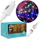 Kurtyna świetlna 500 led multikolor, flash biały zimny girlanda, lampki wewnętrzno-zewnętrzne sople