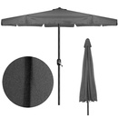 Parasol ogrodowy 410 cm składany, z korbką duży wodoodporny ciemnoszary