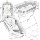 Wanienka dla niemowląt 40 L ze stojakiem turystyczna dla z termometrem i poduszką