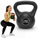 Kettlebelle 4 kg ABS odważnik kulowy do ćwiczeń siłowych hantla do treningu kula czarna