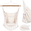 Brazylijski hamak z frędzlami i poduszkami impregnowany