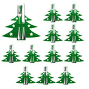 Kieszonki na sztućce 12szt. pokrowce na widelce etui choinki zielone