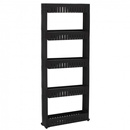 Mobilny regał na kółkach szafka łazienkowa 5 półek czarny