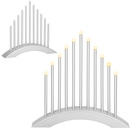 Świecznik adwentowy 11 świec LED, srebrny