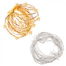 Lampki dekoracyjne 20 LED druciki gwiazdki biały ciepły