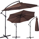 Parasol ogrodowy 300 cm składany na balkon duży brązowy