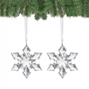 Kryształki bombki choinkowe śnieżynki 2 szt.