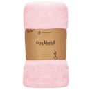 Narzuta na łóżko różowy koc 70x160 cm pled na kanapę