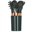 Przybory kuchenne 12 szt. akcesoria do kuchni silikonowe grafitowe