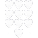 Bombki akrylowe 12cm serce plastikowe decoupage zestaw 10 szt.