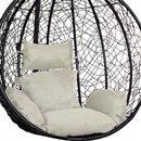 Poduszka na fotel wiszący 40x22cm kokon ogrodowy szary