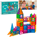 Klocki magnetyczne zestaw 60 szt. klocki konstrukcyjne dla dzieci, kolorowe