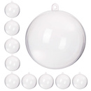 Bombki akrylowe 8cm kula plastikowa decoupage zestaw 10 szt.