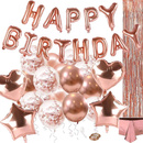 Balony na urodziny zestaw 39 szt. urodzinowy goldrose 