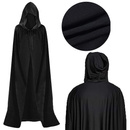 Peleryna z kapturem ozdoba na Halloween 170 cm czarna