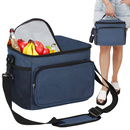 Torba termiczna na jedzene 11L kosz torba chłodząca niebiesko-czarna