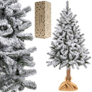 Sztuczna choinka na pniu 180 cm świerk ośnieżony drzewko świąteczne