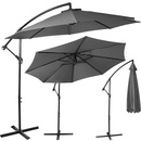 Parasol ogrodowy 300 cm składany na balkon duży grafitowy