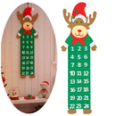 Kalendarz adwentowy, świąteczny Renifer dekoracja na ścianę 63,5 cm filc, multikolor