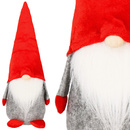 Mikołaj 38cm ozdoba świąteczna, krasnal świąteczny, gnom szary z czapką