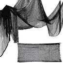 Ozdoba na Halloween siatka na ścianę pajęczyna czarna