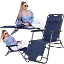 Leżak ogrodowy grawitacyjny granatowy