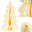 Choinka papierowa 30 cm ozdoba świąteczna z magnesem dekoracja 3D ecru