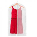 Pokrowiec na ubrania 130 cm garnitur z suwakiem biały transparentny