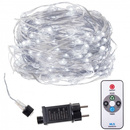 Lampki choinkowe z pilotem 480 led druciki na prąd biały zimny