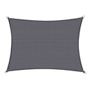 Żagiel przeciwsłoneczny prostokątny 5x3m żagiel cieniujący ciemny szary