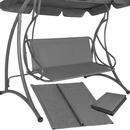 Materiał na siedzisko huśtawki ogrodowej 110 x 90 cm podkład wodoodporny szary