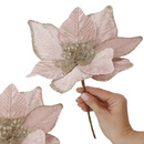 Gwiazda betlejemska sztuczna gałązka kwiat poinsecja dekoracja do domu różowy