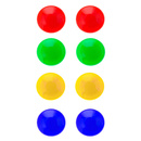 Kolorowe okrągłe magnesy do tablic magnetycznych 8 szt