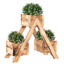 Kwietnik drewniany ogrodowy na balkon opalany