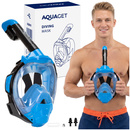Maska do snorkelingu, nurkowania L/XL pełnotwarzowa z rurką, uchwyt na kamerę, AntiFog, DryTop