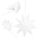Gwiazda papierowa świąteczna ozdoba choinkowa biała