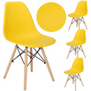 Krzesła Milano 4 szt. żółte do jadalni, kuchni skandynawskie