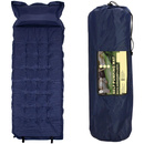 Mata samopompująca materac 193 cm z poduszką i pokrowcem mata turystyczna granatowa