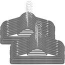 Wieszaki na ubrania 20 szt. welurowe zestaw premium szary