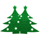 Kieszonki na sztućce 2szt. pokrowce na widelce etui choinki zielone