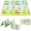 Dwustronna mata piankowa 150x200 cm dla dzieci składana